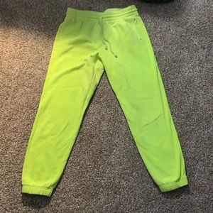 Neon Green Tna joggers